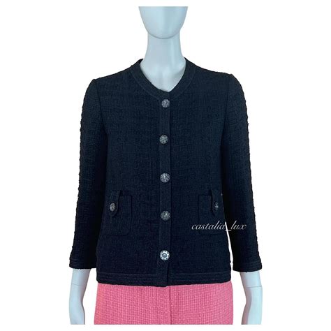 Chanel ICONIC Little Black Jacket Paris/SEOUL Tweed ref.755517